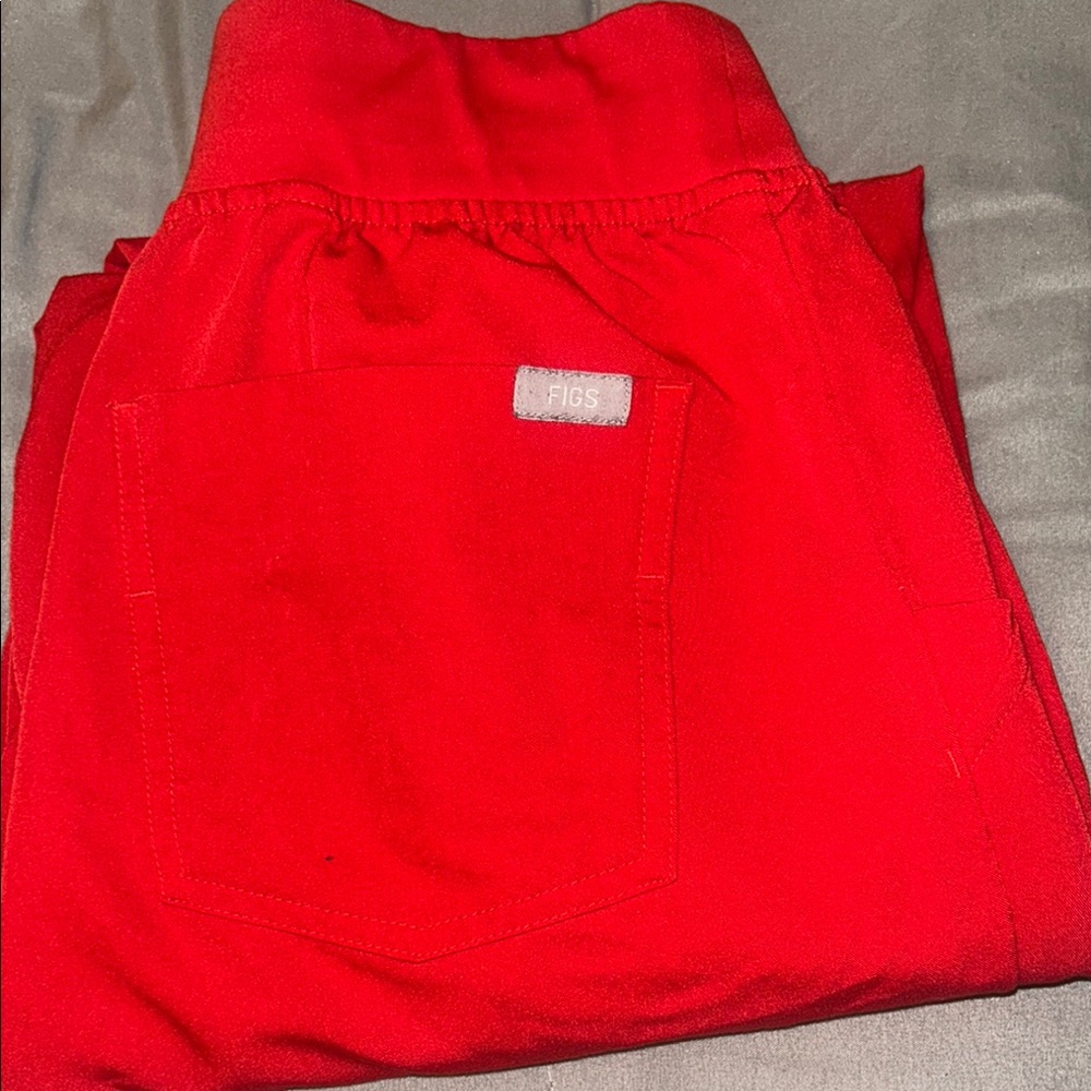 Figs Red Scrub Pants